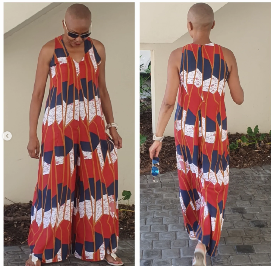 Jose jumpsuit -viscose woven red/navy
