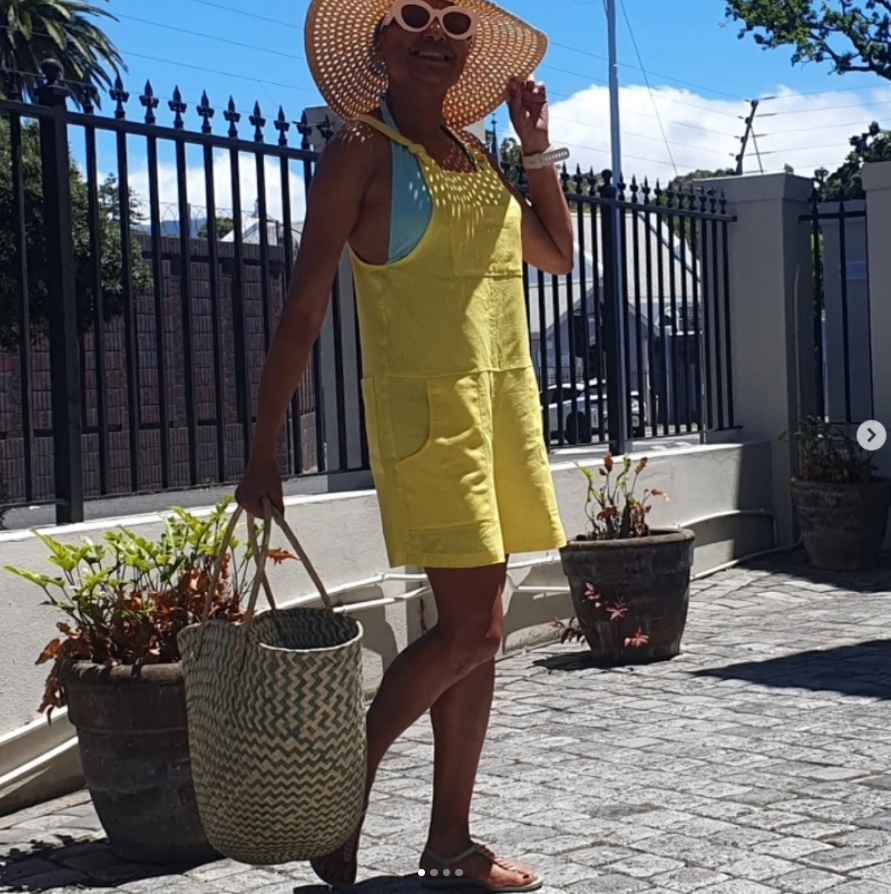Dani -Yellow Linen dungaree
