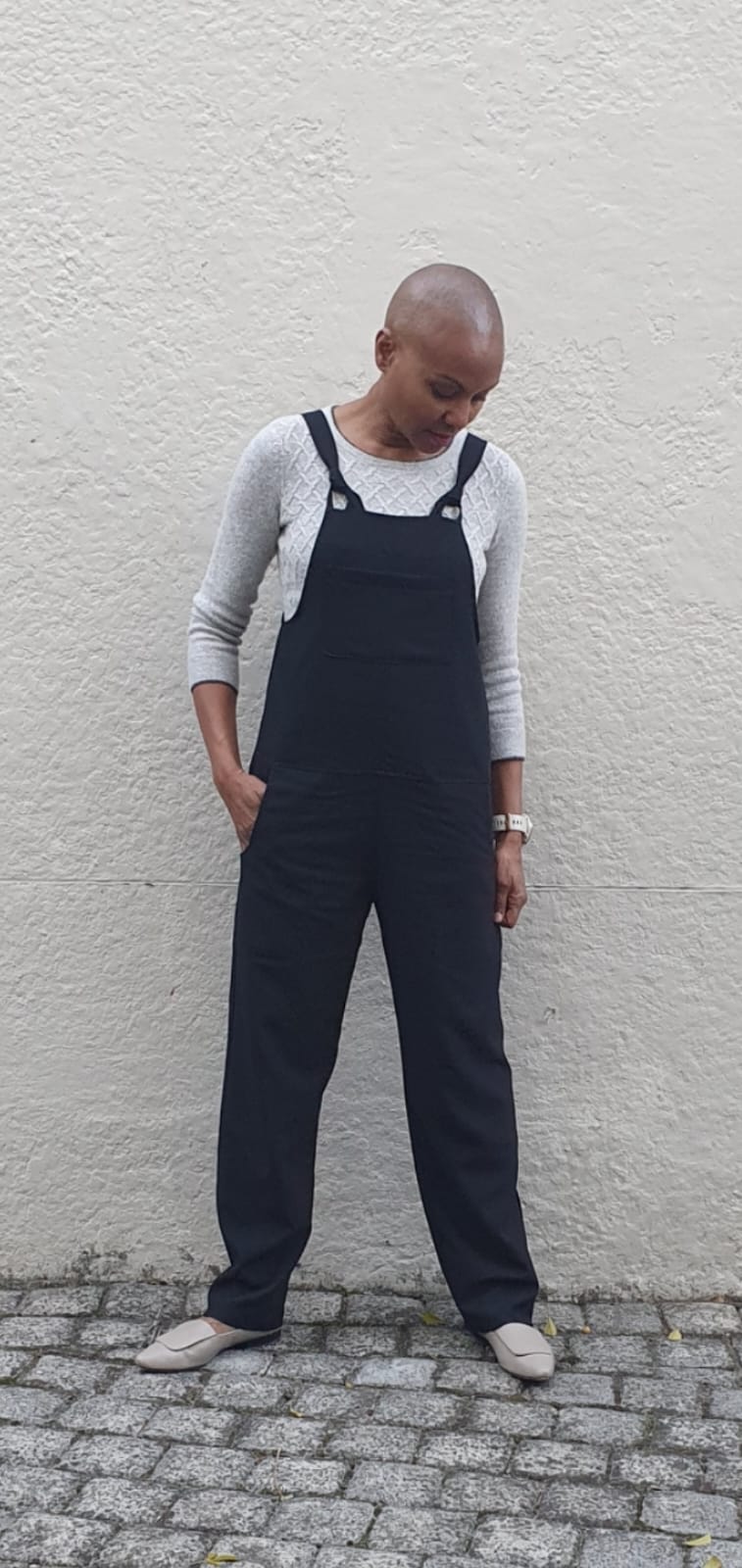 Dani dungarees- Black Suiting