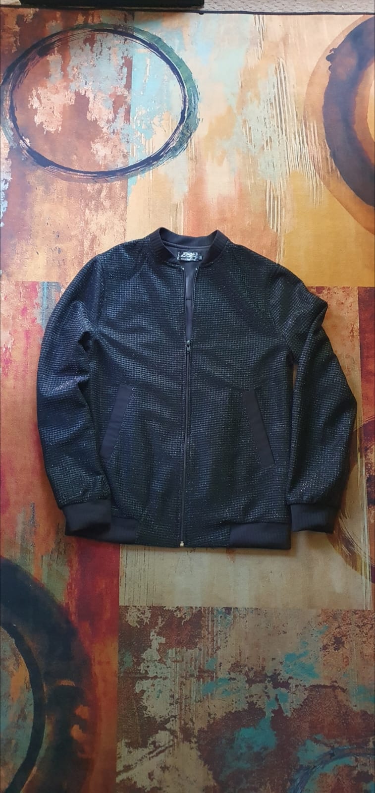 Julia Bomber- Glitter, matte satin and rib fully lined bomber