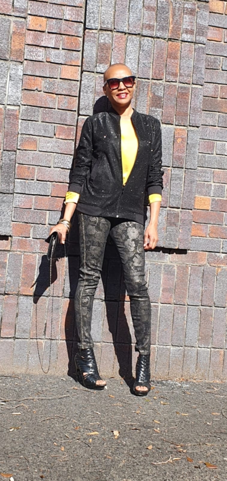 Julia Bomber- Glitter, matte satin and rib fully lined bomber