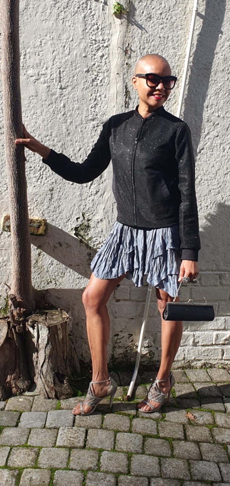 Julia Bomber- Glitter, matte satin and rib fully lined bomber