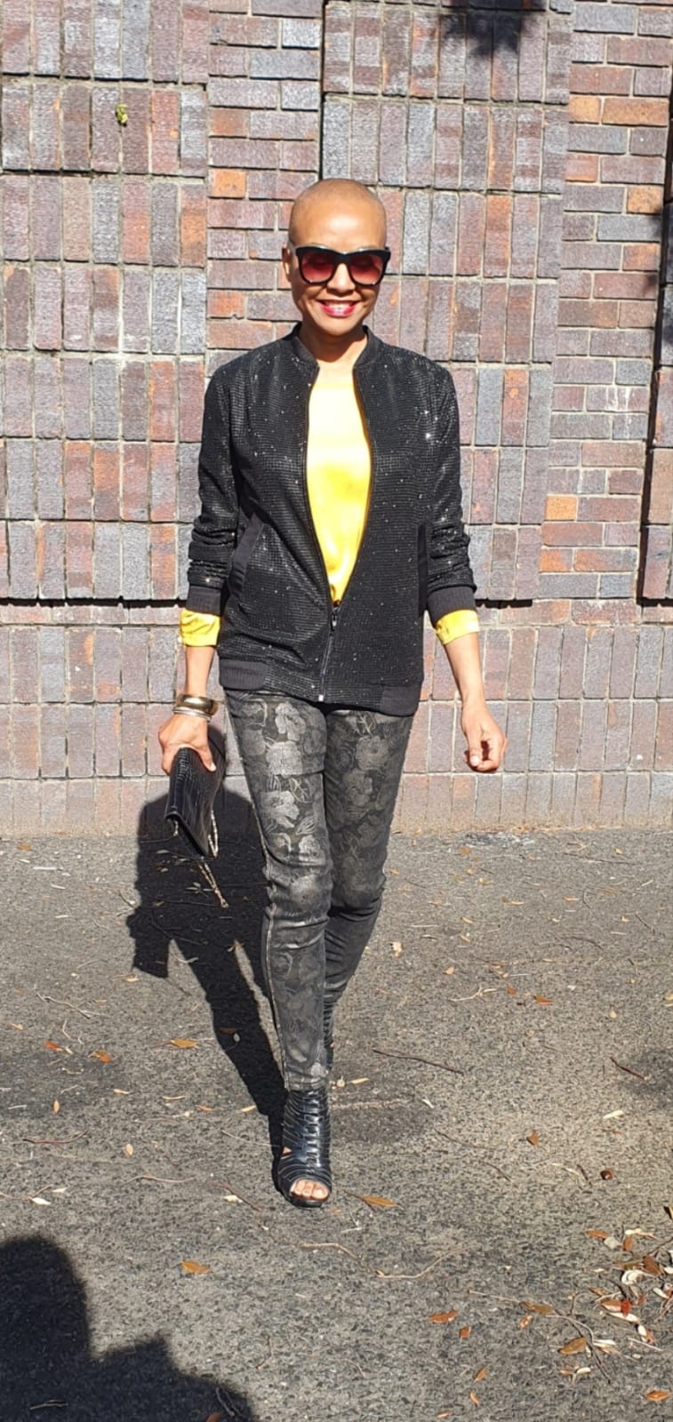 Julia Bomber- Glitter, matte satin and rib fully lined bomber