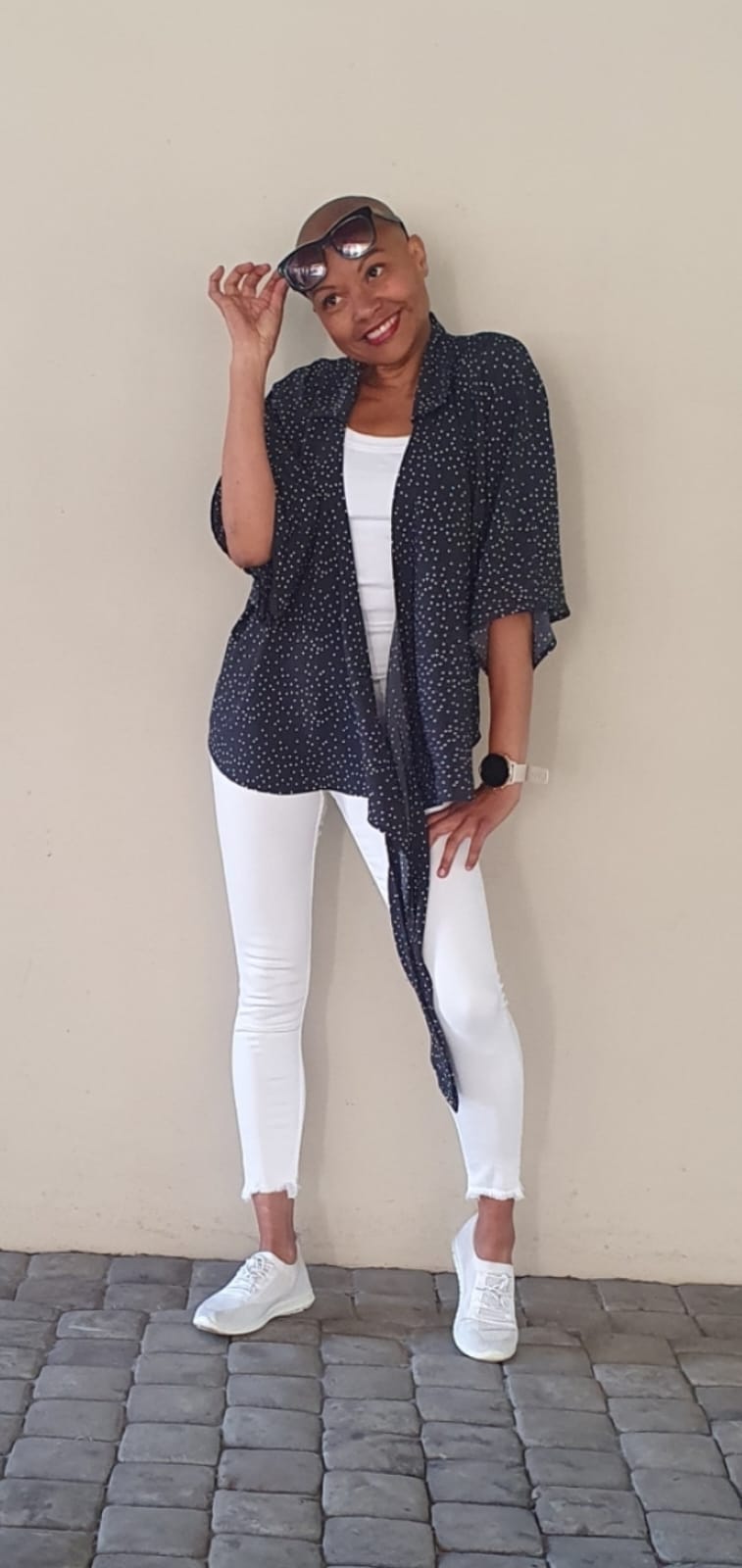 Wendy wrap top- Polka dot Rayon/ white onto black