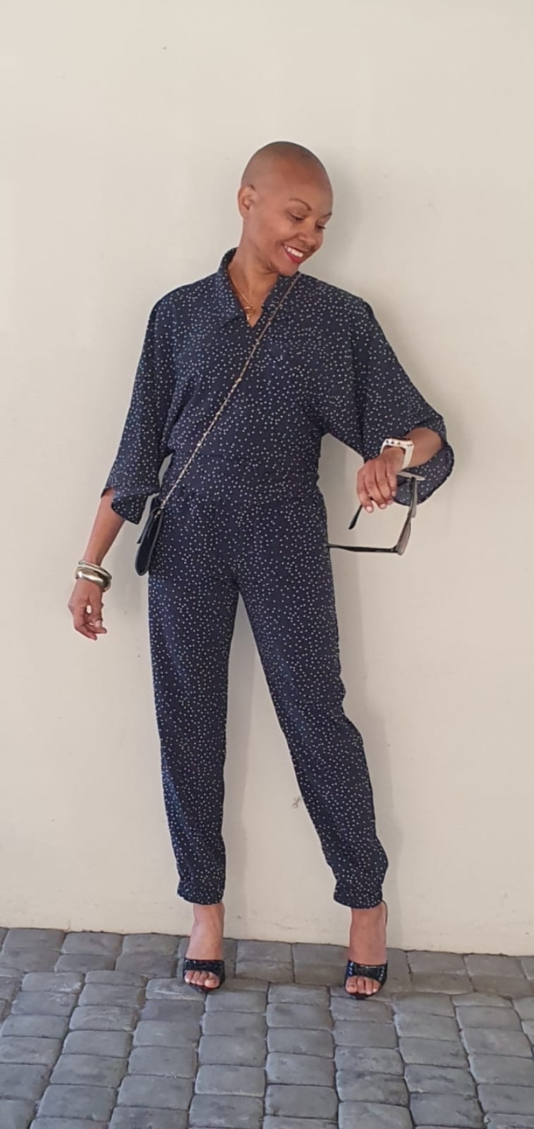 Wendy wrap top- Polka dot Rayon/ white onto black