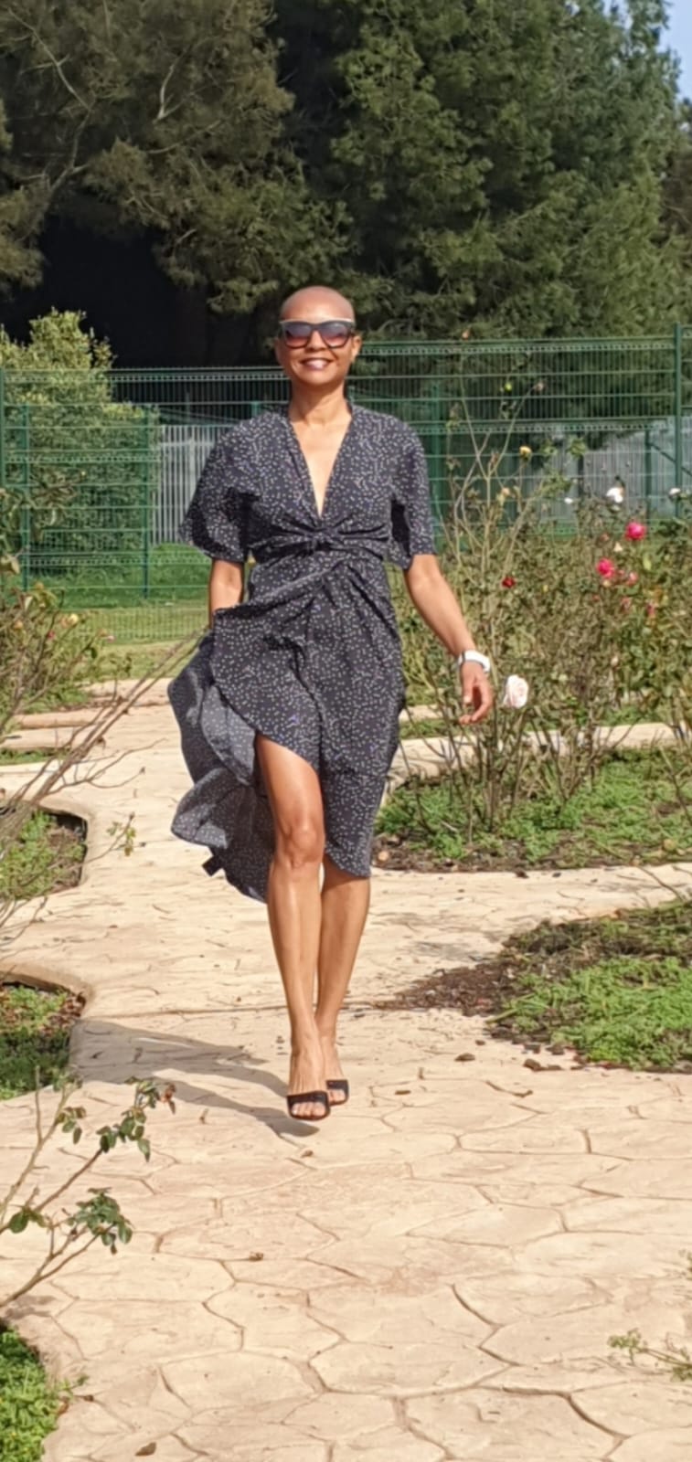 Wendy wrap dress- Polka dot rayon/ white onto black