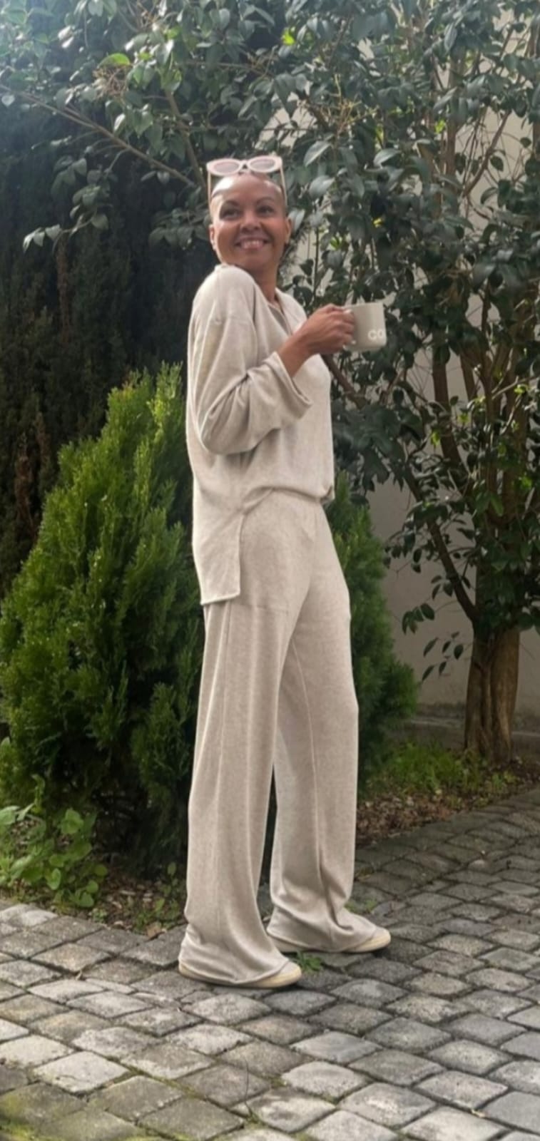 Tessa track top- Oatmeal melange