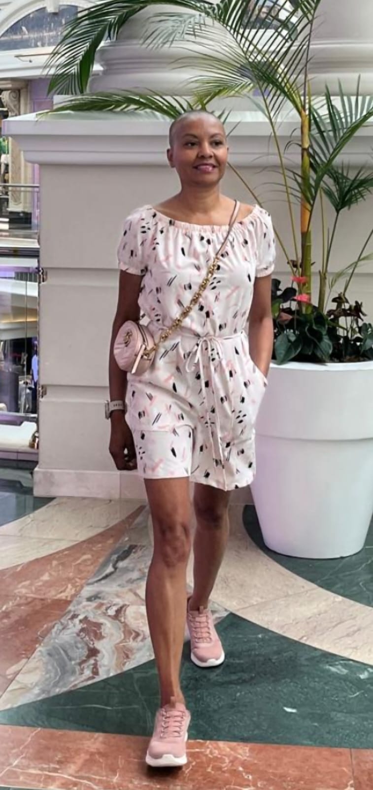 Jenny playsuit- baby pink floral rayon