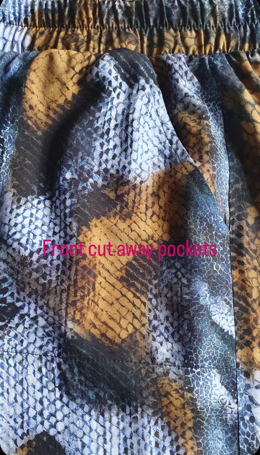 Pammy Pants- Snakeskin Viscose Woven
