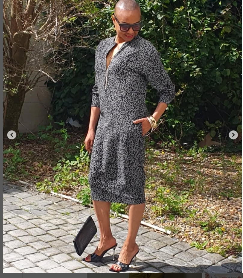 Dawn dress -cotton lycra ( black and white)