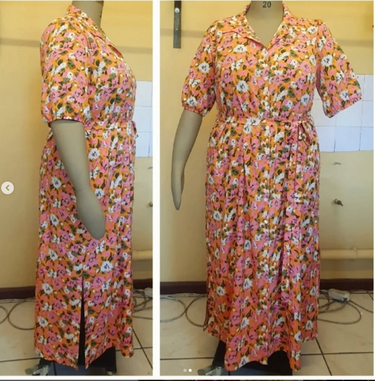 Delilah -pongy floral ( pink, yellow,white,green)