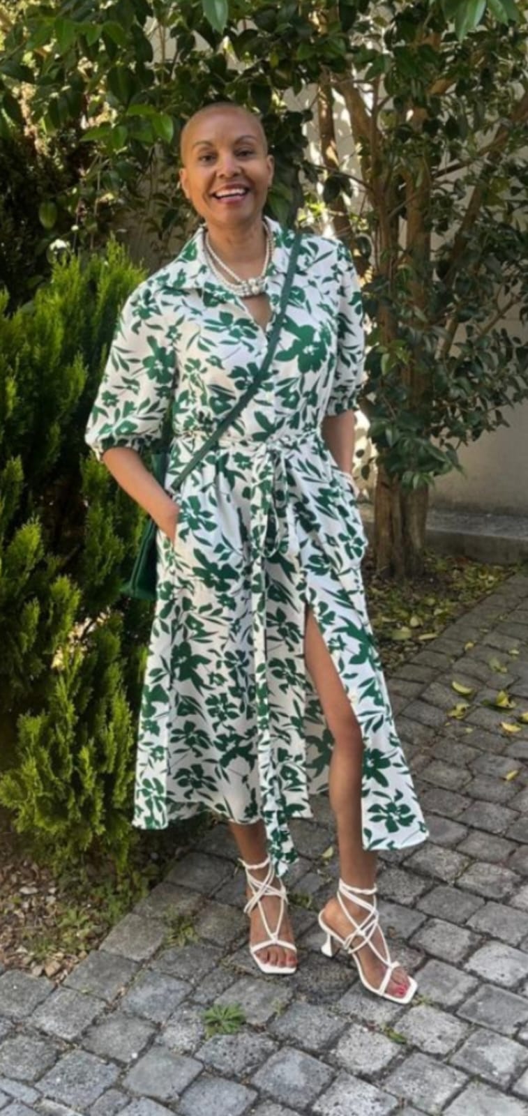 Delilah dress-Leaf print Rayon