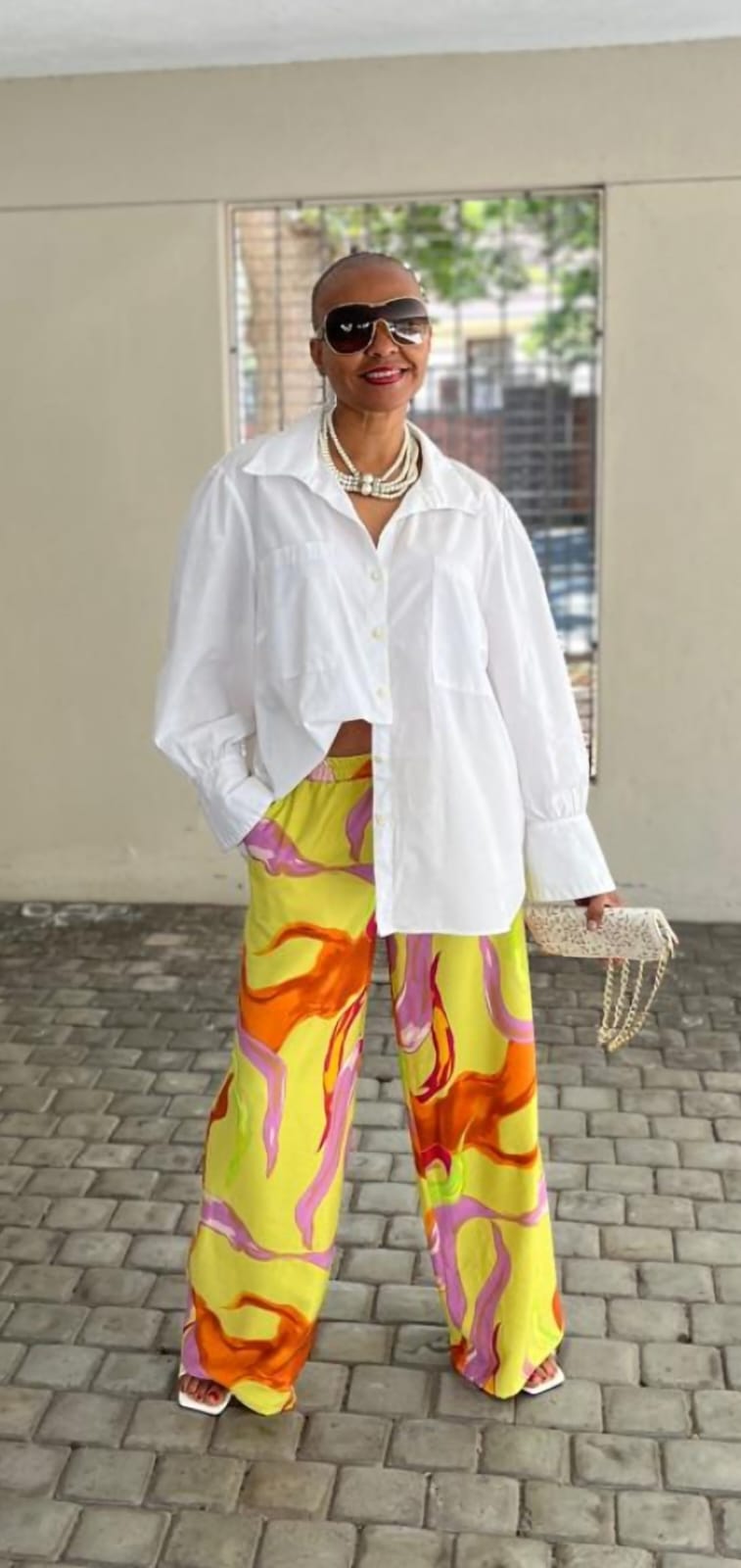 Pammy Pants- Crinkled Multi Printed Rayon