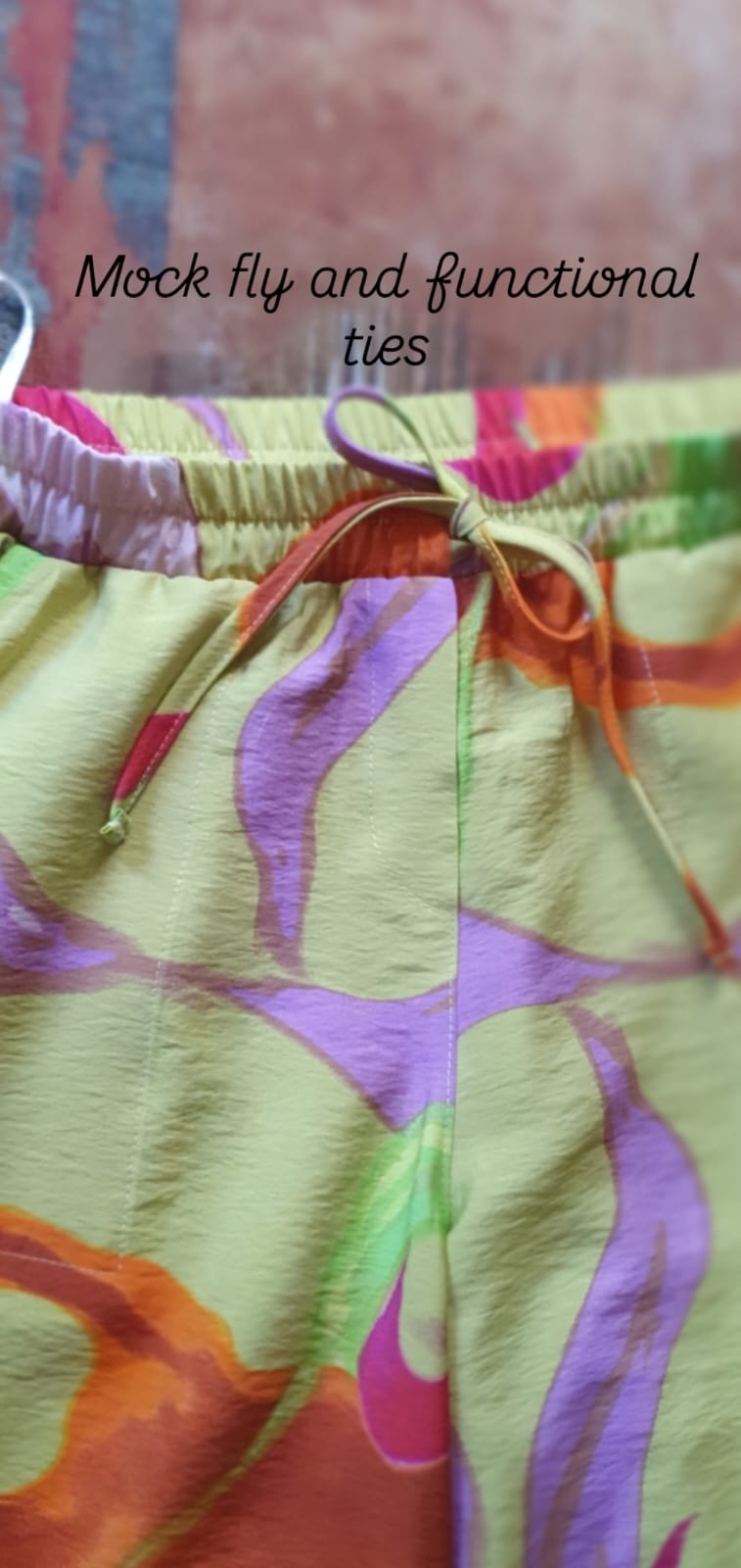 Pammy Pants- Crinkled Multi Printed Rayon