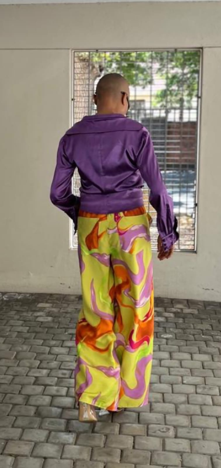 Pammy Pants- Crinkled Multi Printed Rayon