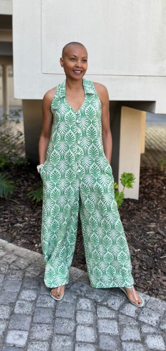 Jose Jumpsuit-Crinkled Rayon