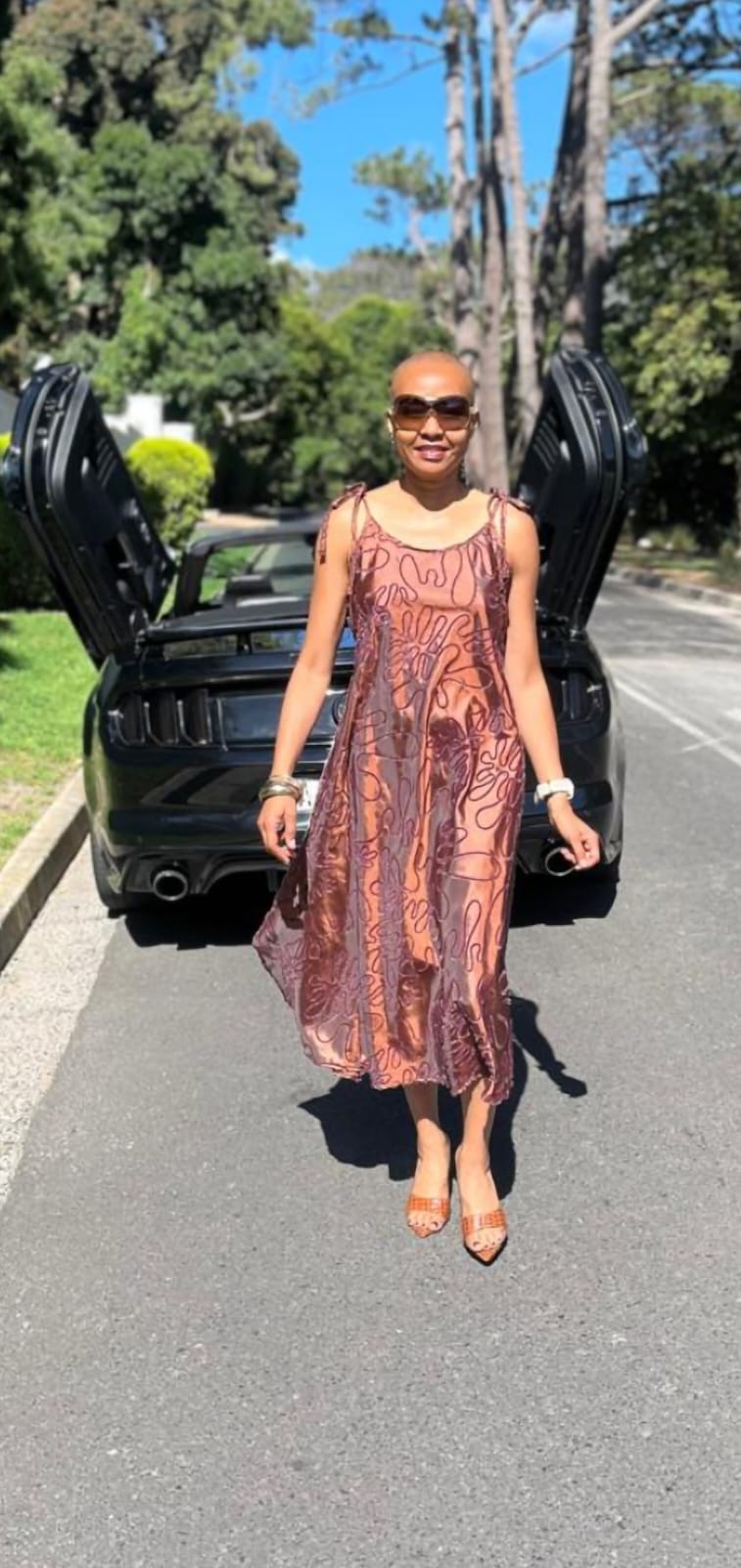 Dallas dress-Printed velour taffeta