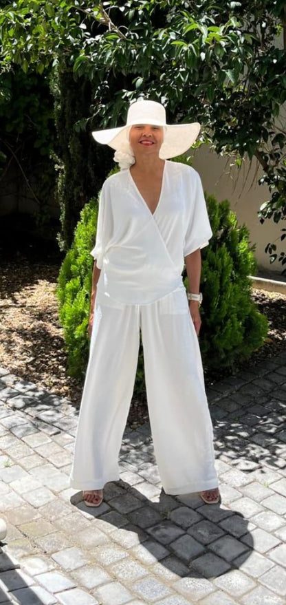 Wendy wrap- Pearly white crinkled airflow
