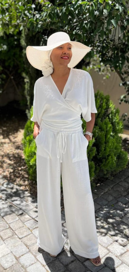 Wendy wrap- Pearly white crinkled airflow