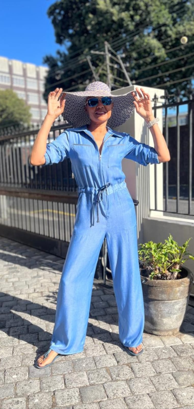 Jani jumpsuit-Light blue Chambray jumpsuit