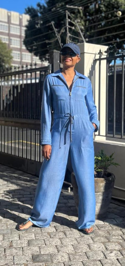 Jani jumpsuit-Light blue Chambray jumpsuit