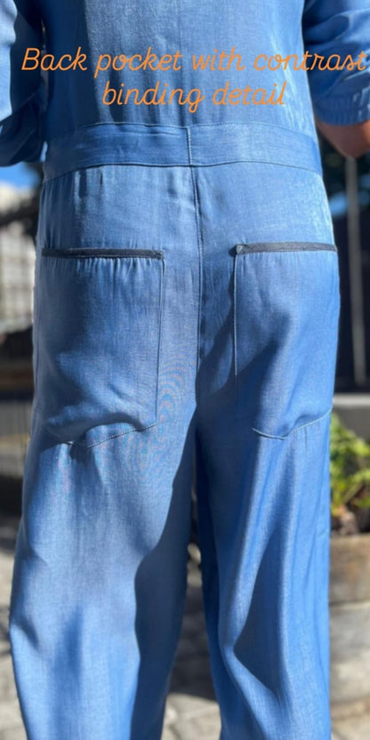 Jani jumpsuit-Light blue Chambray jumpsuit