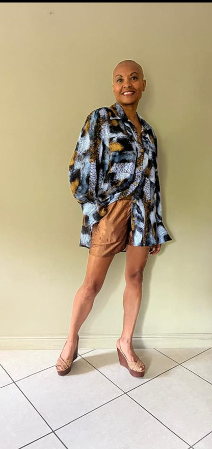 Sammy Shirt-Snakeskin Viscose Woven