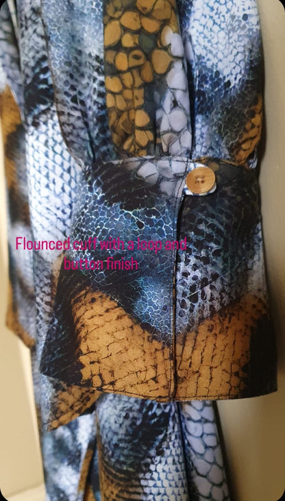 Sammy Shirt-Snakeskin Viscose Woven