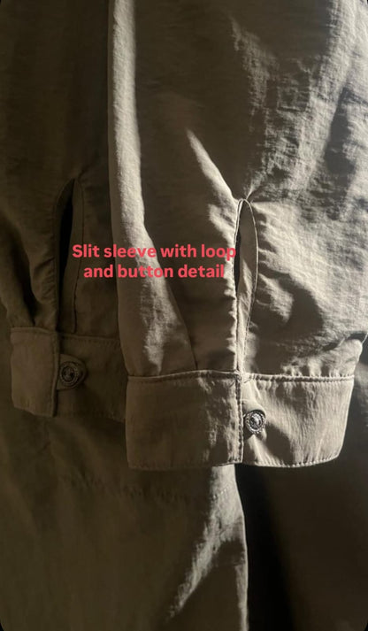 Jani Jumpsuit-Military Green Washer Cotton Poplin Jumpsuit