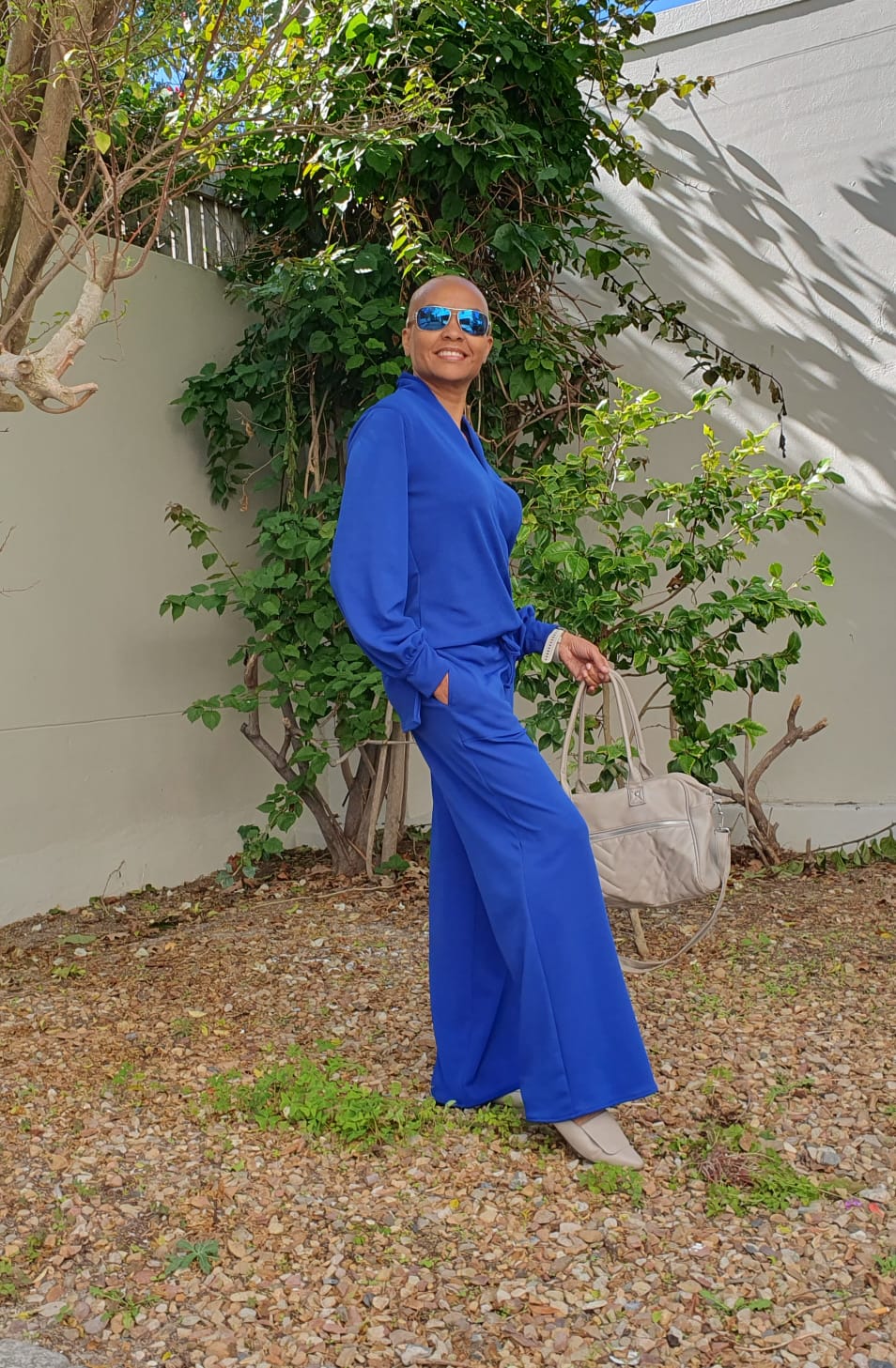 Lindy Loungewear Pants- Royal blue Crepe
