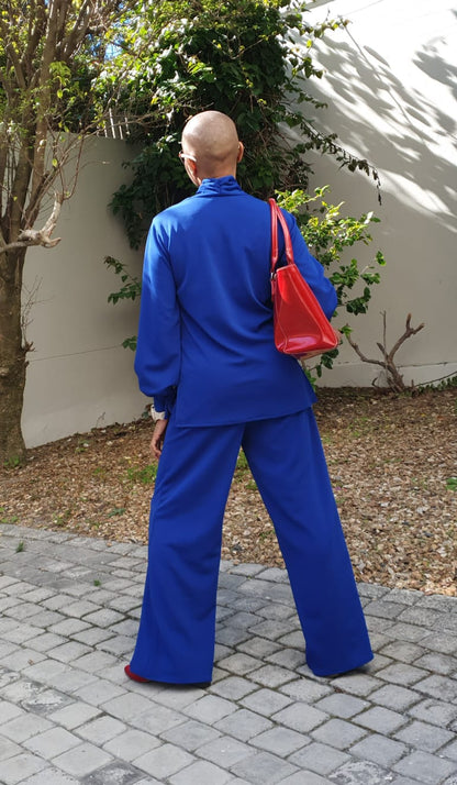 Lindy Loungewear Pants- Royal blue Crepe