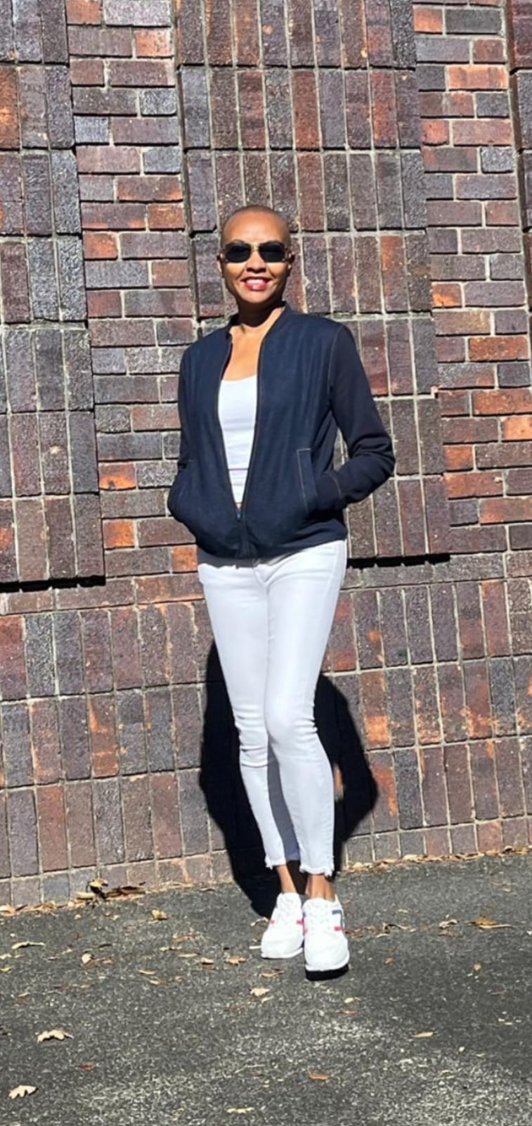 Julia Bomber-washed denim and rib combo fully lined bomber