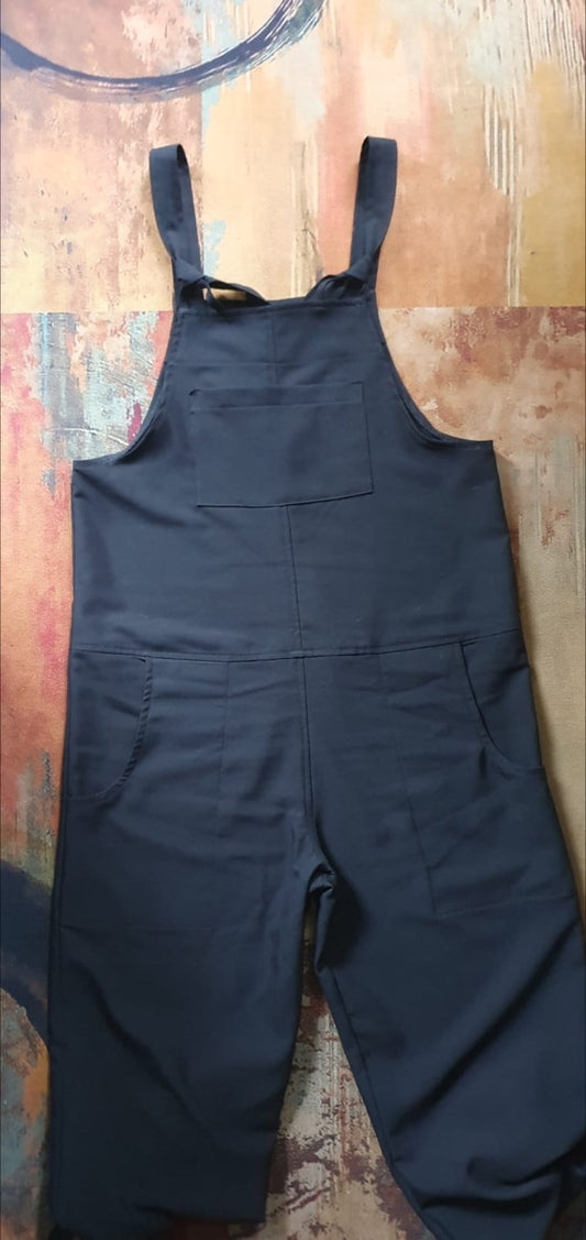 Dani dungarees- Black Suiting