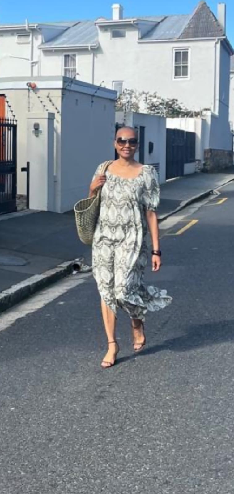 Dolly long dress- Military green printed cotton
