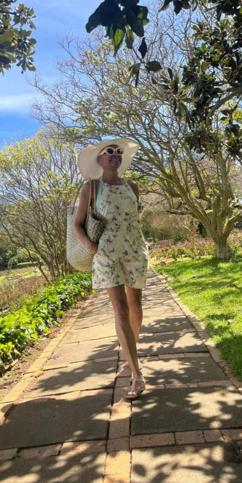 Dani dungarees-Floral poplin