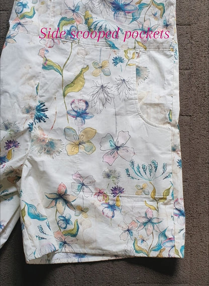 Dani dungarees-Floral poplin