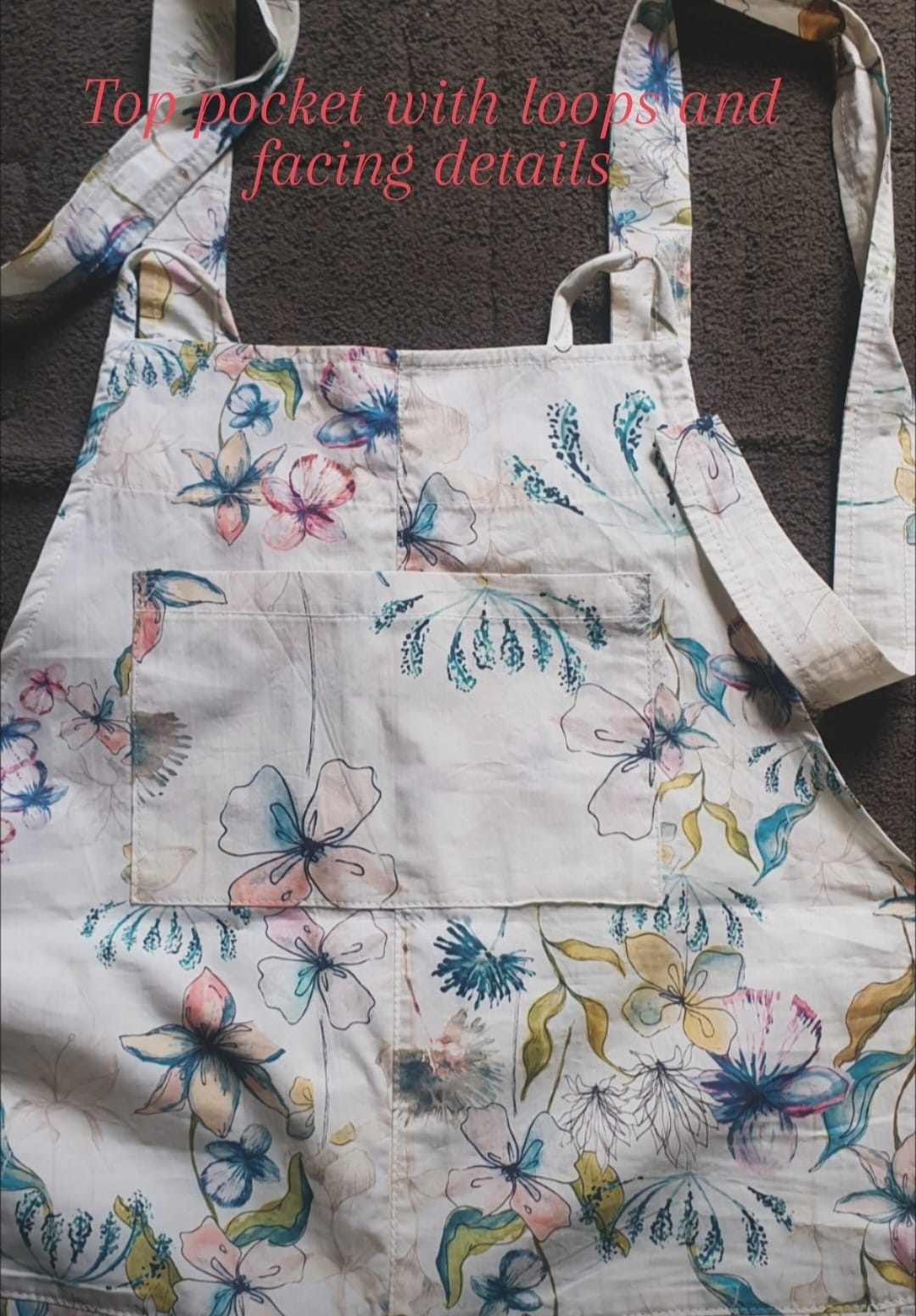 Dani dungarees-Floral poplin