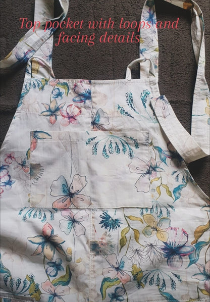 Dani dungarees-Floral poplin