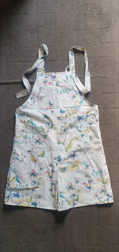 Dani dungarees-Floral poplin