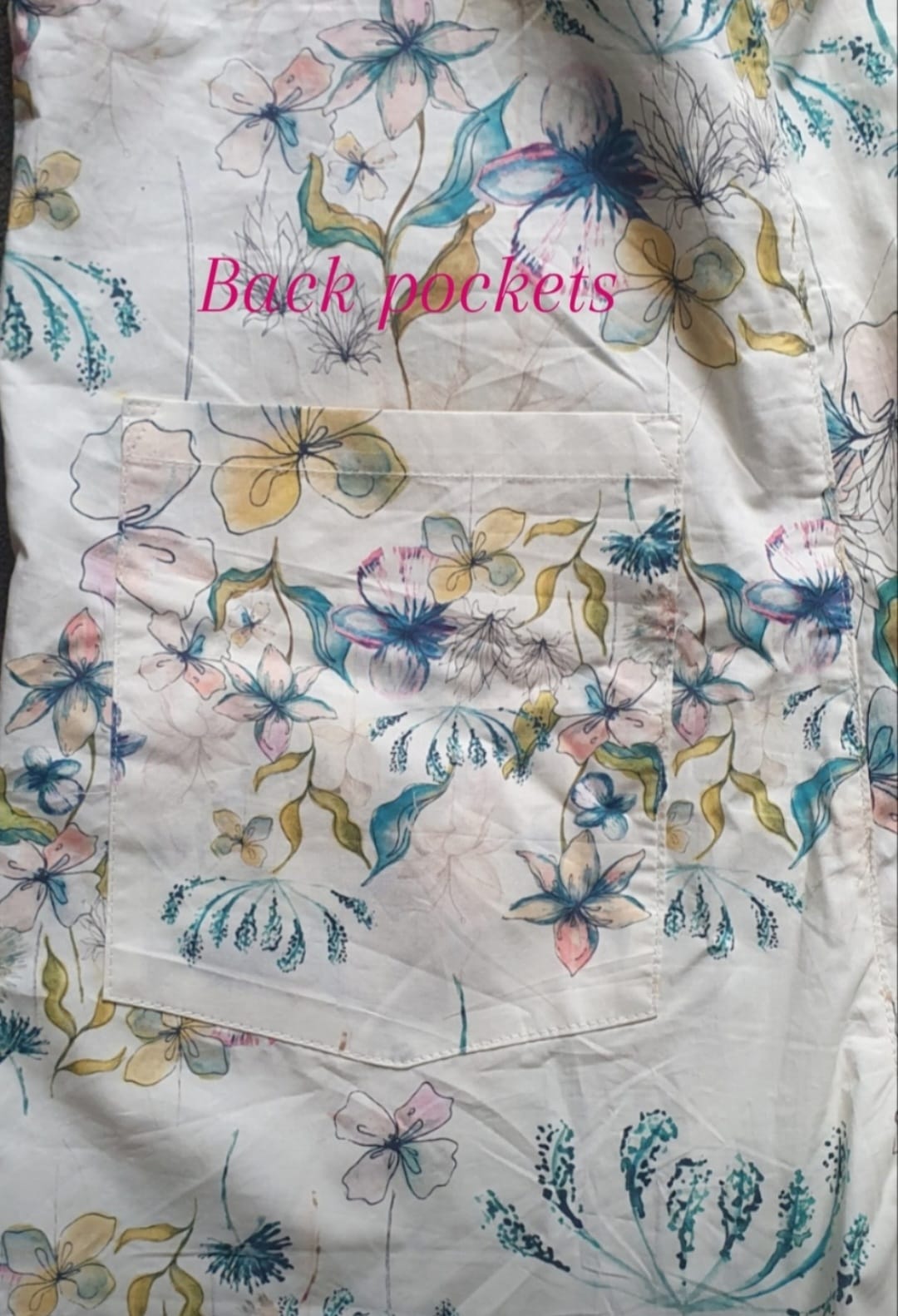 Dani dungarees-Floral poplin