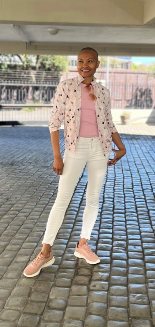 Julia bomber- baby pink rayon bomber