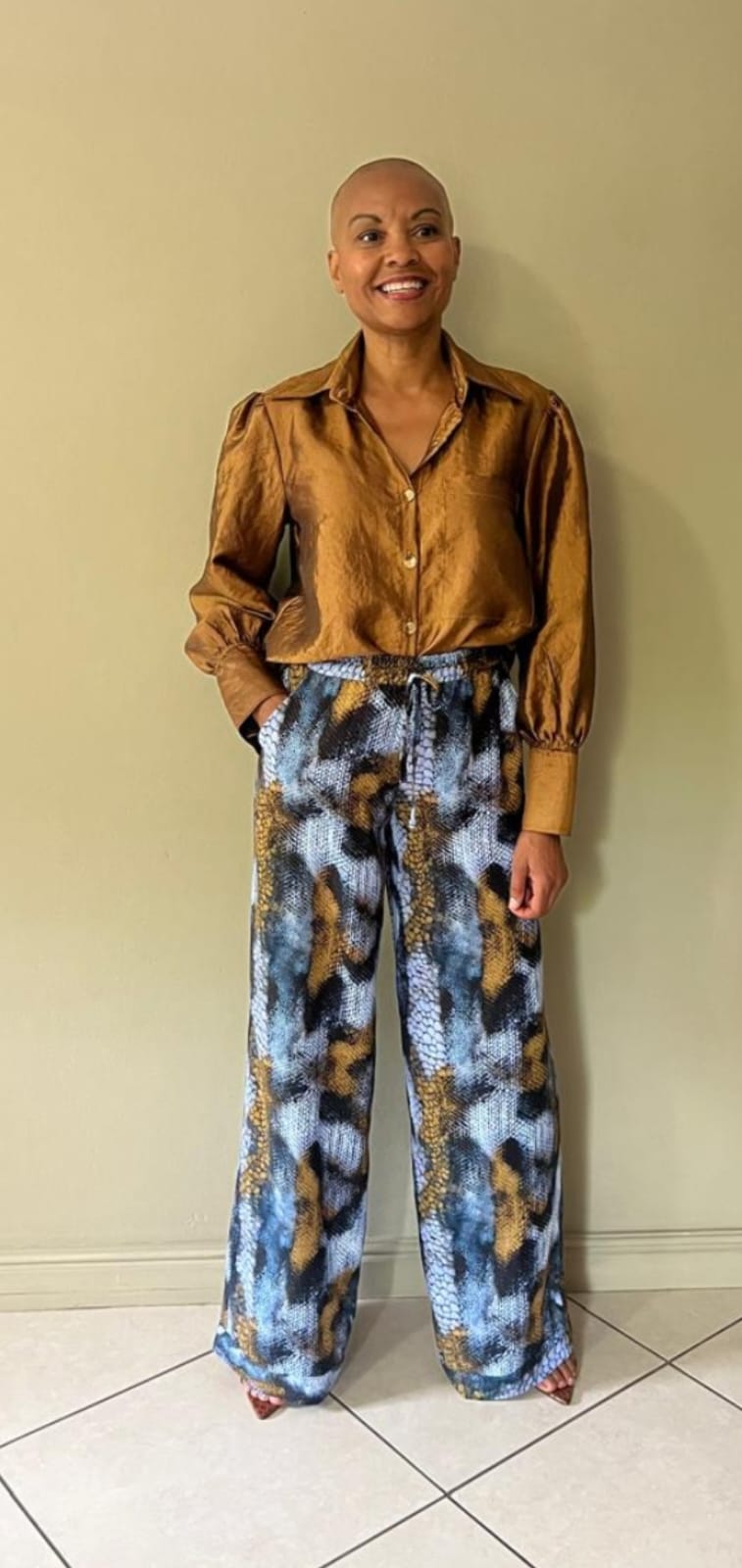 Pammy Pants- Snakeskin Viscose Woven