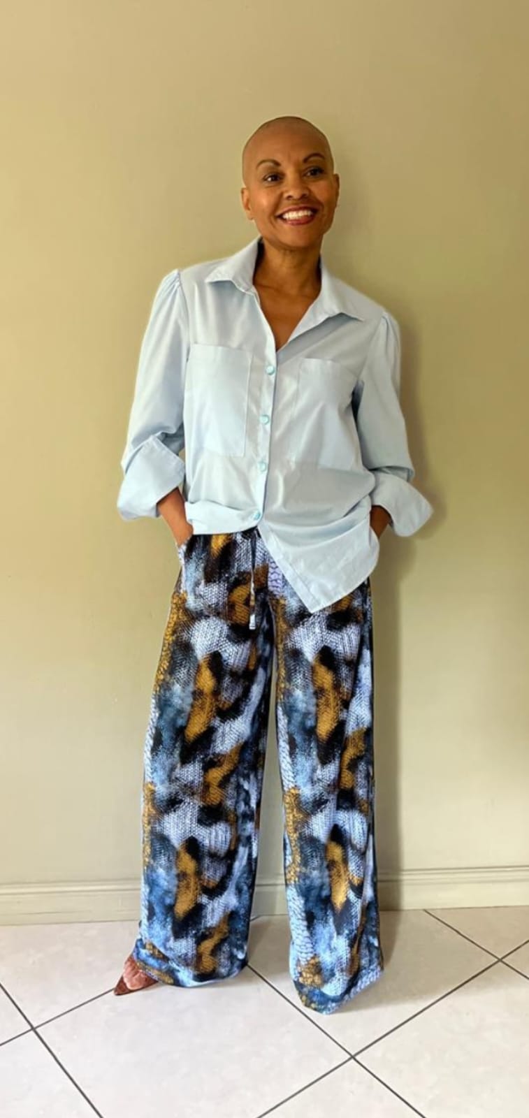Pammy Pants- Snakeskin Viscose Woven