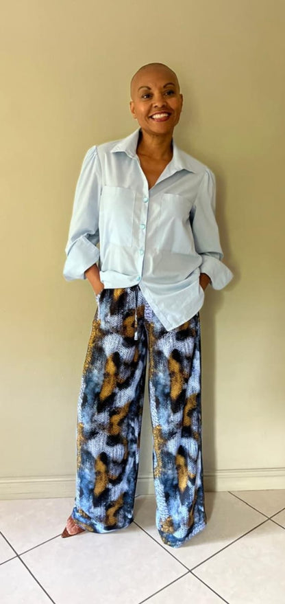 Pammy Pants- Snakeskin Viscose Woven