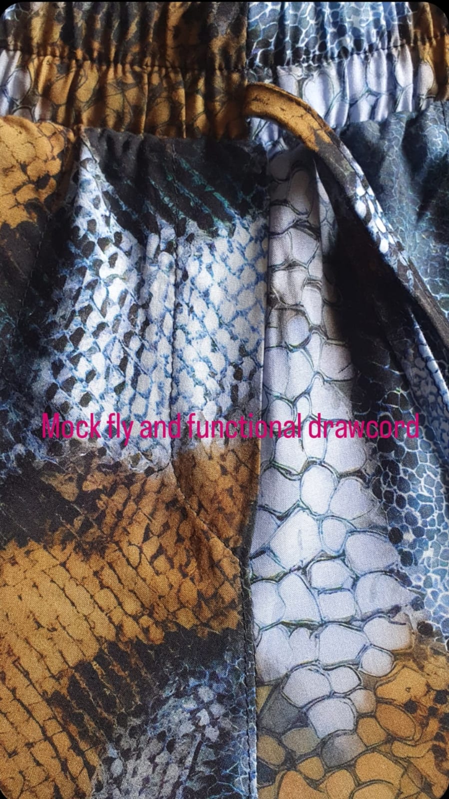 Pammy Pants- Snakeskin Viscose Woven